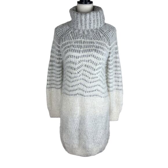 Anthropologie Dresses & Skirts - Anthropologie Cream Fuzzy Knit Dress